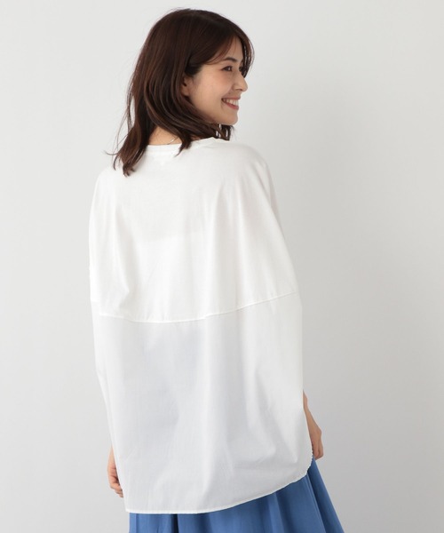 FOUND GOOD（ファウンドグッド）の「タキノウBACKキリカエFS（Tシャツ/カットソー・レディース・ベージュ/ブラック/ブルー系5/ホワイト系5・S/M/L）」の8枚目の写真