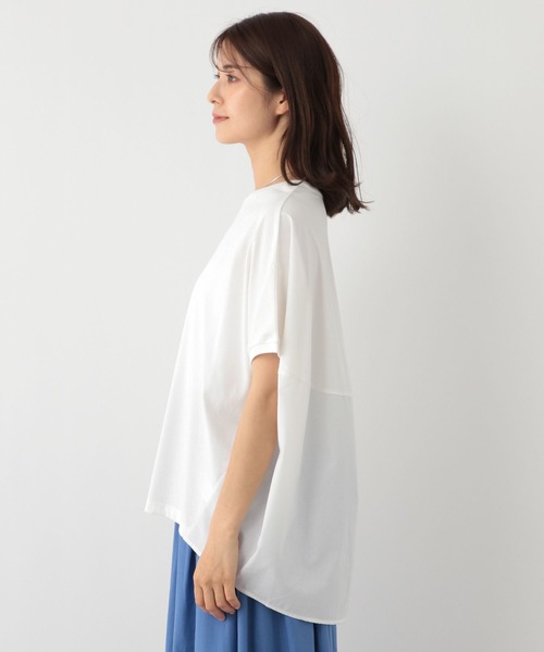 FOUND GOOD（ファウンドグッド）の「タキノウBACKキリカエFS（Tシャツ/カットソー・レディース・ベージュ/ブラック/ブルー系5/ホワイト系5・S/M/L）」の18枚目の写真