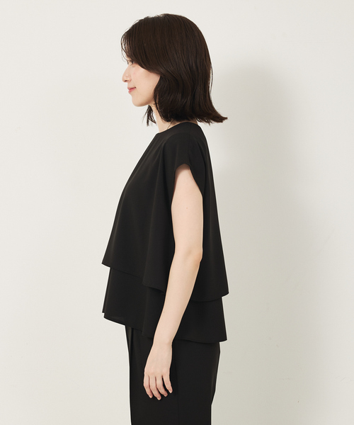 abahouse mavie(アバハウスマヴィ)の「【2点セットアップ/エニデイカセット・サマー】ジョーゼット ブラウス&パンツセット(シャツ/ブラウス・レディース・ダークネイビー/ブラック・36/38/40)」の19枚目の写真