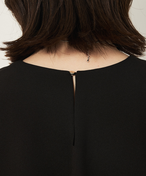 abahouse mavie(アバハウスマヴィ)の「【2点セットアップ/エニデイカセット・サマー】ジョーゼット ブラウス&パンツセット(シャツ/ブラウス・レディース・ダークネイビー/ブラック・36/38/40)」の21枚目の写真