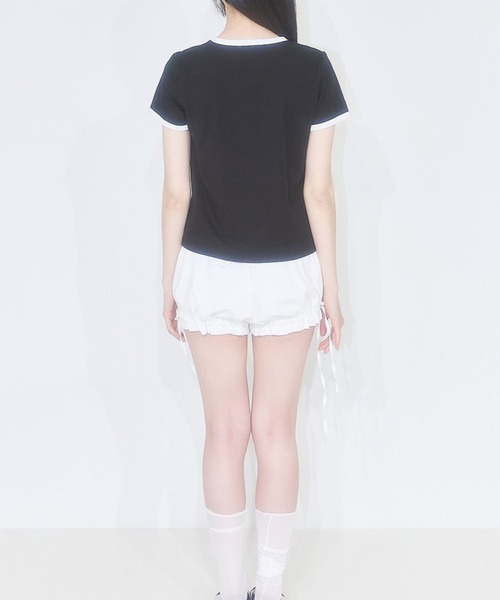 ILLIGO(イリゴ)の「◇ILLIGO◇ロゴ パッチ Tシャツ LOGO PATCH T-SHIRT(Tシャツ/カットソー・レディース・ブラック/クリーム/ホワイト/チャコール・FREE)」の15枚目の写真