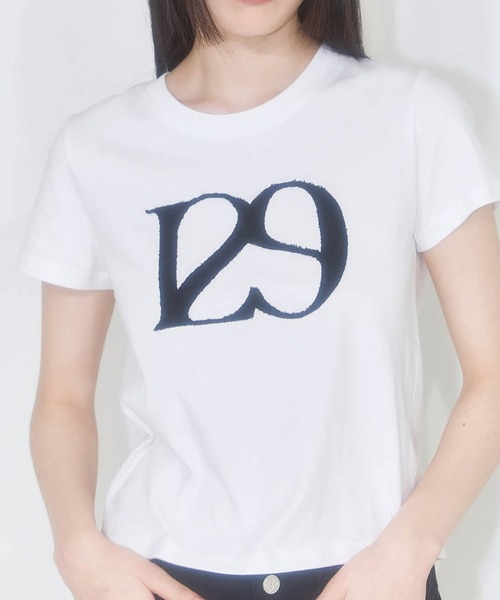 ILLIGO(イリゴ)の「◇ILLIGO◇ロゴ パッチ Tシャツ LOGO PATCH T-SHIRT(Tシャツ/カットソー・レディース・ブラック/クリーム/ホワイト/チャコール・FREE)」の8枚目の写真