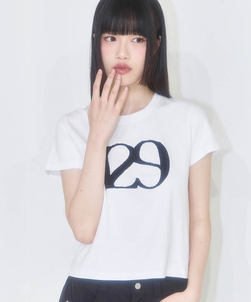 ILLIGO(イリゴ)の「◇ILLIGO◇ロゴ パッチ Tシャツ LOGO PATCH T-SHIRT(Tシャツ/カットソー・レディース・ブラック/クリーム/ホワイト/チャコール・FREE)」の7枚目の写真