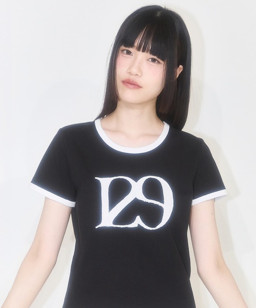 ILLIGO(イリゴ)の「◇ILLIGO◇ロゴ パッチ Tシャツ LOGO PATCH T-SHIRT(Tシャツ/カットソー・レディース・ブラック/クリーム/ホワイト/チャコール・FREE)」の5枚目の写真