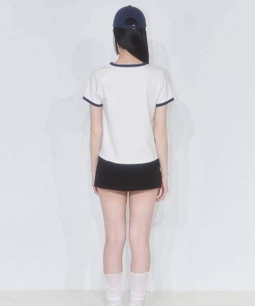ILLIGO(イリゴ)の「◇ILLIGO◇ロゴ パッチ Tシャツ LOGO PATCH T-SHIRT(Tシャツ/カットソー・レディース・ブラック/クリーム/ホワイト/チャコール・FREE)」の22枚目の写真