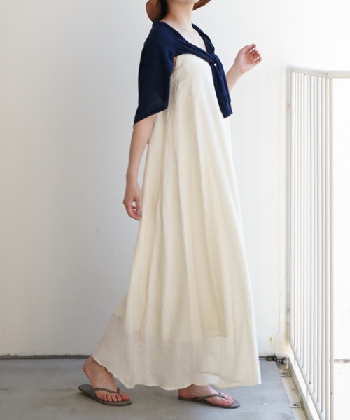 gossip!ロサンゼルス(ゴシップロサンゼルス)の「シンプルフレア キャミソールワンピース(ワンピース・レディース・ブラック/オフホワイト・M/L)」の20枚目の写真