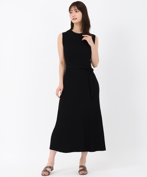 MISCH MASCH(ミッシュマッシュ)の「セミフレアリブニットワンピース(ワンピース・レディース・ブラック/ブラウン・フリ-)」の7枚目の写真
