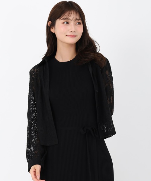 MISCH MASCH(ミッシュマッシュ)の「セミフレアリブニットワンピース(ワンピース・レディース・ブラック/ブラウン・フリ-)」の11枚目の写真
