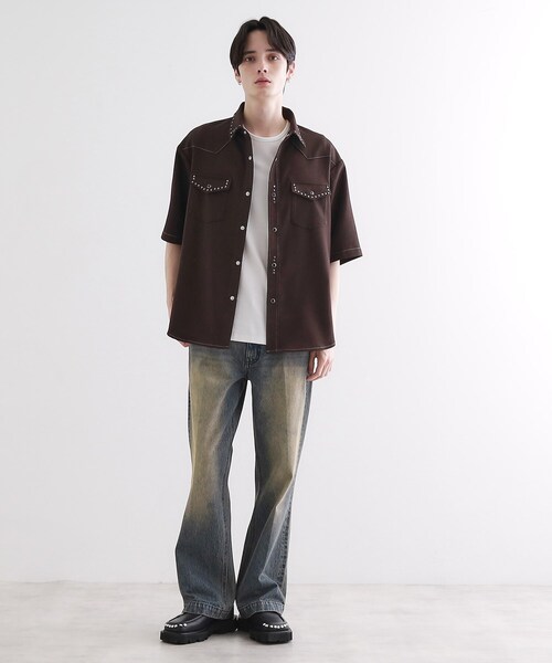 tk.TAKEO KIKUCHI（ティーケータケオキクチ）の「フレアデニムパンツ（デニムパンツ・メンズ・ブルー/ブラウン系その他・03/02/01）」の7枚目の写真