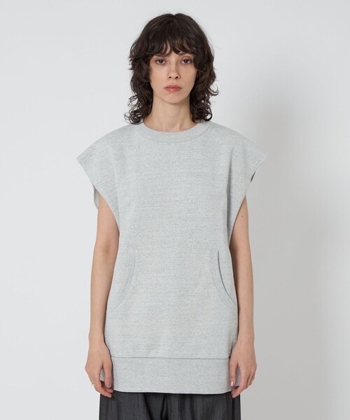 ASTRAET（アストラット）の「＜ASTRAET＞ウラケ クルーネック ノースリーブスウェット UNISEX（スウェット・レディース・ダークブラウン/ライトグレー・FREE）」の21枚目の写真