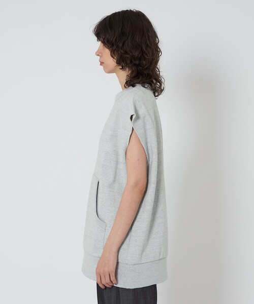 ASTRAET（アストラット）の「＜ASTRAET＞ウラケ クルーネック ノースリーブスウェット UNISEX（スウェット・レディース・ダークブラウン/ライトグレー・FREE）」の20枚目の写真