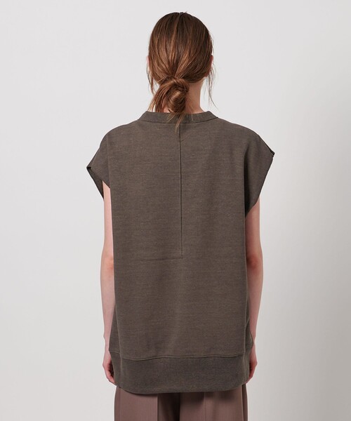 ASTRAET（アストラット）の「＜ASTRAET＞ウラケ クルーネック ノースリーブスウェット UNISEX（スウェット・レディース・ダークブラウン/ライトグレー・FREE）」の16枚目の写真