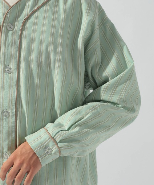 niko and...(ニコアンド)の「ストライプベースボールシャツ(シャツ/ブラウス・メンズ・ライトグリーン/オフホワイト・LARGE/MEDIUM)」の21枚目の写真