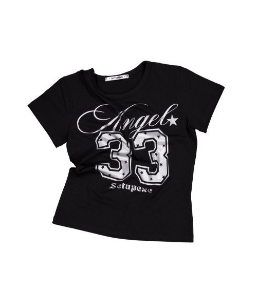 SETUP-EXE★韓国★人気★33 ANGEL TOP 3色 Tシャツ 半袖 SETUP‐EXE】33 ANGEL TOP / 【セットアップエグゼ】33