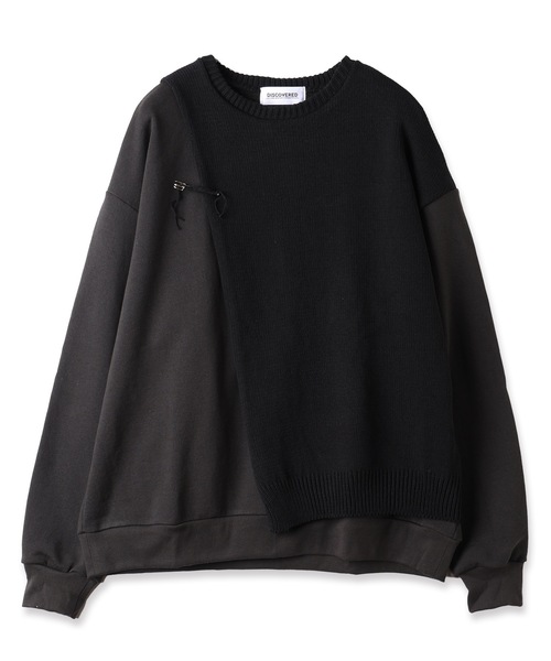 DISCOVERED(ディスカバード)の「MIX KNIT CUTSEWN(ニット/セーター・メンズ・グレー/ブラック・3/1)」の9枚目の写真