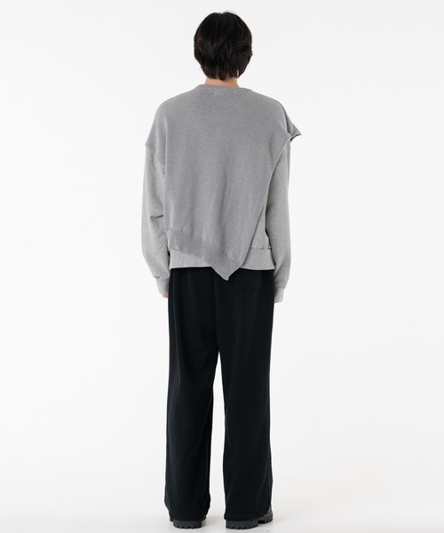 DISCOVERED(ディスカバード)の「MIX KNIT CUTSEWN(ニット/セーター・メンズ・グレー/ブラック・3/1)」の7枚目の写真