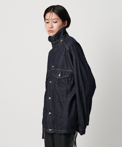 AEWEN MATOPH（イウエン マトフ）の「＜AEWEN MATOPH＞デニムドローストブルゾン（デニムジャケット・レディース・ネイビー/ライトブルー・38/36）」の8枚目の写真