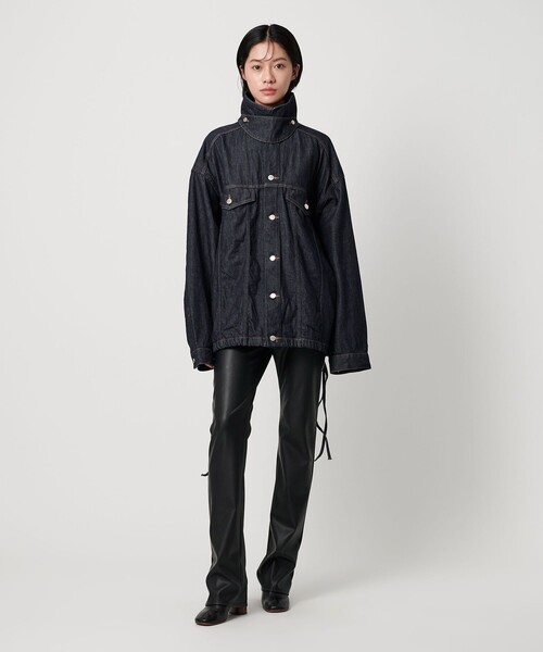 AEWEN MATOPH（イウエン マトフ）の「＜AEWEN MATOPH＞デニムドローストブルゾン（デニムジャケット・レディース・ネイビー/ライトブルー・38/36）」の10枚目の写真