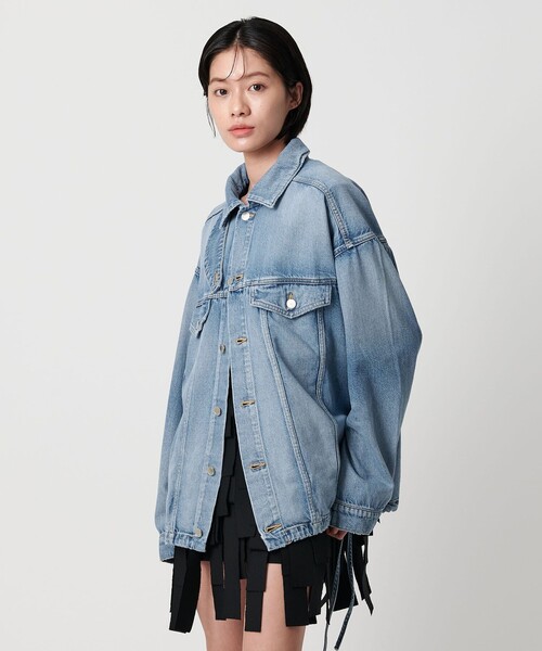 AEWEN MATOPH（イウエン マトフ）の「＜AEWEN MATOPH＞デニムドローストブルゾン（デニムジャケット・レディース・ネイビー/ライトブルー・38/36）」の14枚目の写真