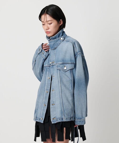 AEWEN MATOPH（イウエン マトフ）の「＜AEWEN MATOPH＞デニムドローストブルゾン（デニムジャケット・レディース・ネイビー/ライトブルー・38/36）」の16枚目の写真