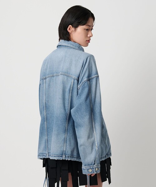 AEWEN MATOPH（イウエン マトフ）の「＜AEWEN MATOPH＞デニムドローストブルゾン（デニムジャケット・レディース・ネイビー/ライトブルー・38/36）」の17枚目の写真