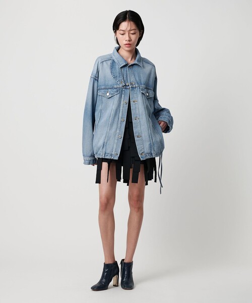 AEWEN MATOPH（イウエン マトフ）の「＜AEWEN MATOPH＞デニムドローストブルゾン（デニムジャケット・レディース・ネイビー/ライトブルー・38/36）」の18枚目の写真