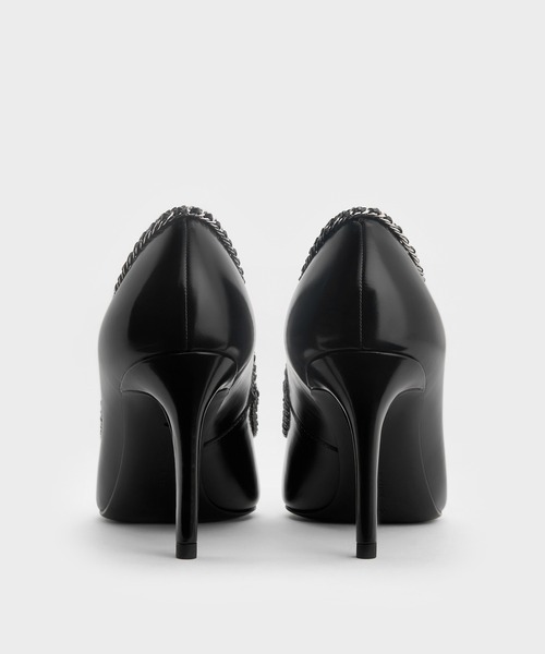 CHARLES & KEITH(チャールズ & キース)の「ブレイドチェーン ポインテッドトゥパンプス(パンプス・レディース・ブラック系その他7・23.5cm/23cm/22.5cm/22cm/26.5cm/25.5cm/25cm/24.5cm)」の3枚目の写真