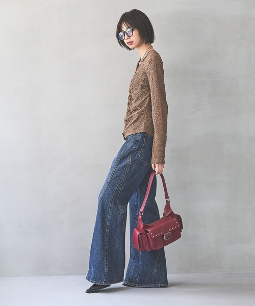 PAGEBOY（ページボーイ）の「スタッズスクエアバッグ（ショルダーバッグ・レディース・ブラック/ブラウン系その他/レッド系その他・FREE）」の22枚目の写真