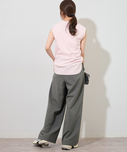 JOURNAL STANDARD relume(ジャーナルスタンダード レリューム)の「《WEB限定追加》TCダンボールノースリーブ(Tシャツ/カットソー・レディース・ホワイト/バーガンディー/ブラック・FREE)」の17枚目の写真