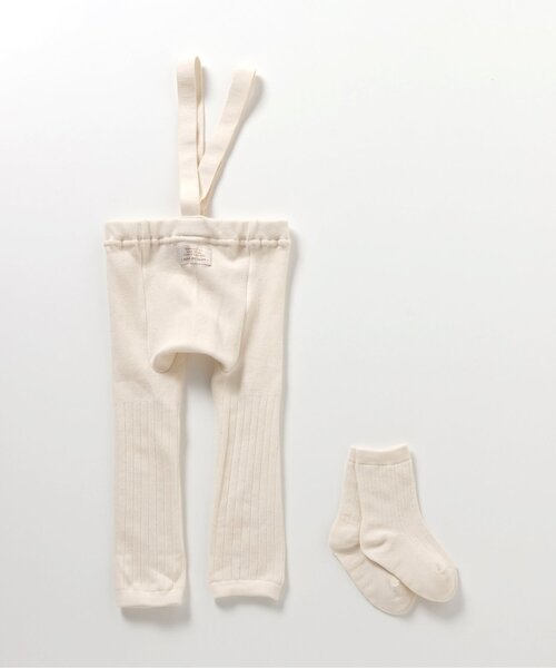 apres les cours（アプレレクール）の「サスペンダー付きレギンス&ソックスセット（その他ベビーウェア・キッズ・ブラック/アイボリー・80）」の5枚目の写真