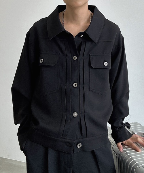 MandO（Auntie Rosa）（エムオー）の「ダブルポケットショートジャケット/セットアップ着用可（シャツ/ブラウス・メンズ・ブラウン/ブラック・LARGE/MEDIUM）」の16枚目の写真