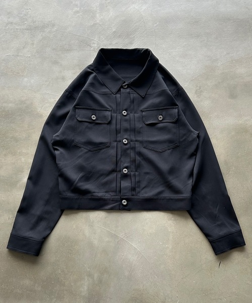 MandO（Auntie Rosa）（エムオー）の「ダブルポケットショートジャケット/セットアップ着用可（シャツ/ブラウス・メンズ・ブラウン/ブラック・LARGE/MEDIUM）」の3枚目の写真