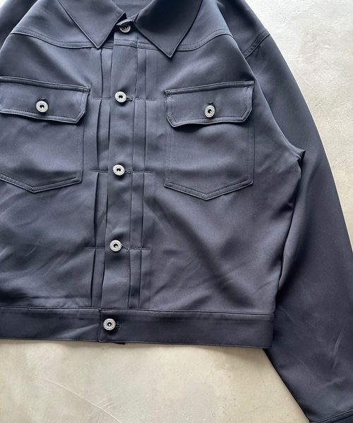 MandO（Auntie Rosa）（エムオー）の「ダブルポケットショートジャケット/セットアップ着用可（シャツ/ブラウス・メンズ・ブラウン/ブラック・LARGE/MEDIUM）」の7枚目の写真