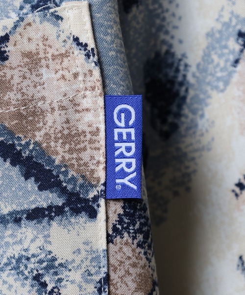 GERRY(ジェリー)の「GERRY ビッグシルエット レトロ プリント オープンカラー アロハ シャツ(シャツ/ブラウス・メンズ・カーキ/ブルー/オレンジ/ブラック・M/L/LL)」の20枚目の写真