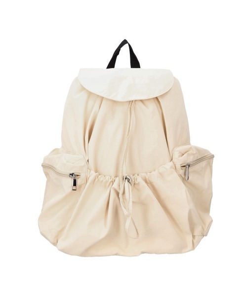 zucchero（ズッケロ）の「laporte di zucchero シワ加工リュック（バックパック/リュック・レディース・ブラック/アイボリー/ブルーグレー/ピンク・FREE）」の2枚目の写真