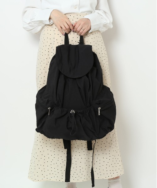 zucchero（ズッケロ）の「laporte di zucchero シワ加工リュック（バックパック/リュック・レディース・ブラック/アイボリー/ブルーグレー/ピンク・FREE）」の5枚目の写真