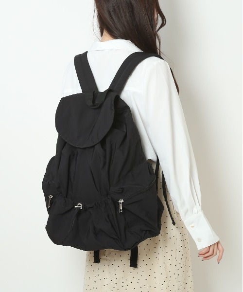 zucchero（ズッケロ）の「laporte di zucchero シワ加工リュック（バックパック/リュック・レディース・ブラック/アイボリー/ブルーグレー/ピンク・FREE）」の6枚目の写真