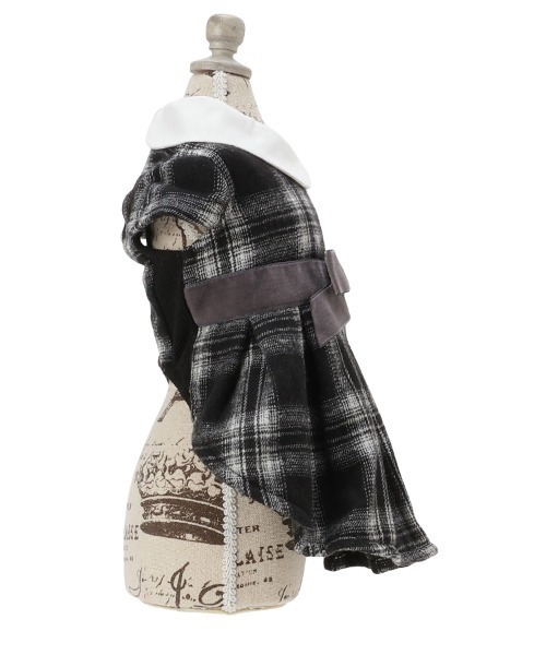 One Octave（ワンオクターヴ）の「One Octave/チェック柄ワンピース（ペットウェア・レディース・ネイビー/グレー・L/2L/2M/2XS/XS/S/M）」の6枚目の写真