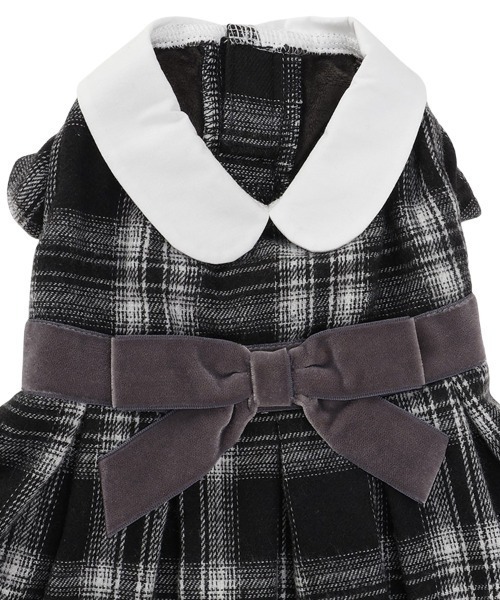 One Octave（ワンオクターヴ）の「One Octave/チェック柄ワンピース（ペットウェア・レディース・ネイビー/グレー・L/2L/2M/2XS/XS/S/M）」の11枚目の写真