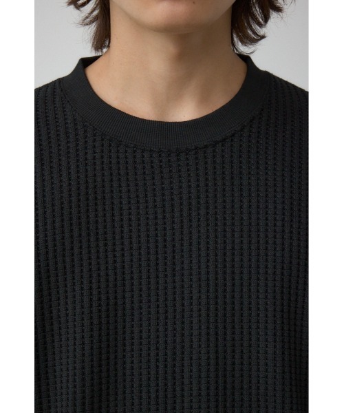 AZUL by moussy(アズールバイマウジー)の「オニワッフルスウィッチングトップス(Tシャツ/カットソー・メンズ・ブラック/ネイビー/ライトグレー・SMALL/MEDIUM/LARGE)」の9枚目の写真