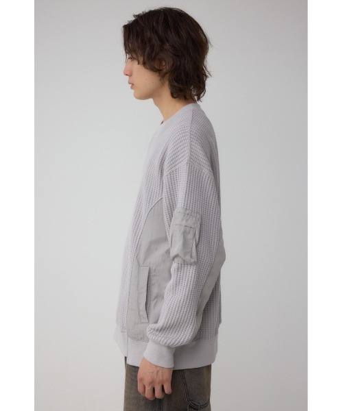 AZUL by moussy(アズールバイマウジー)の「オニワッフルスウィッチングトップス(Tシャツ/カットソー・メンズ・ブラック/ネイビー/ライトグレー・SMALL/MEDIUM/LARGE)」の18枚目の写真