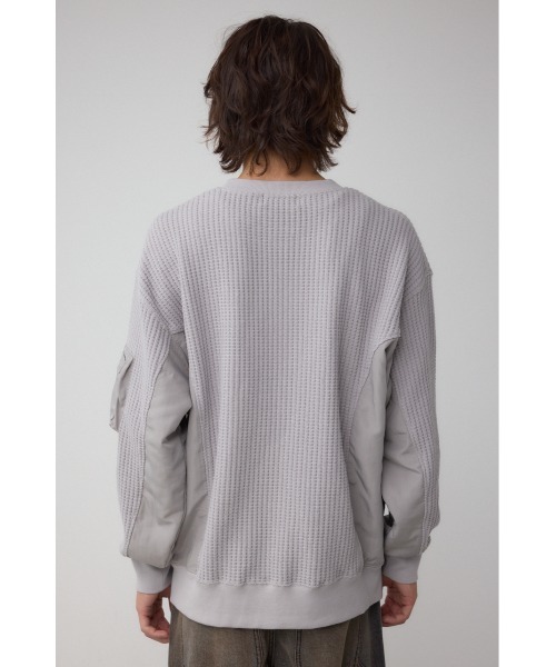 AZUL by moussy(アズールバイマウジー)の「オニワッフルスウィッチングトップス(Tシャツ/カットソー・メンズ・ブラック/ネイビー/ライトグレー・SMALL/MEDIUM/LARGE)」の19枚目の写真