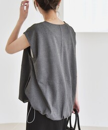 quaranciel | quaranciel:〈手洗い可能〉カット ジョーゼット ドロスト ジップ ベスト(Tシャツ/カットソー)