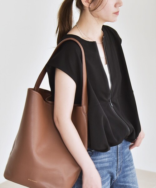 quaranciel:〈手洗い可能〉カット ジョーゼット ドロスト ジップ ベスト quaranciel:〈手洗い可能〉カット ジョーゼット ドロスト ジップ