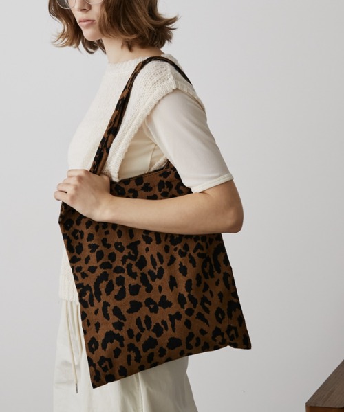 Auntie Rosa Holiday（アンティローザホリデー）の「レオパードシンプルトート（トートバッグ・レディース・ブラック/レオパード・FREE）」の2枚目の写真