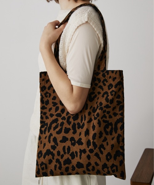 Auntie Rosa Holiday（アンティローザホリデー）の「レオパードシンプルトート（トートバッグ・レディース・ブラック/レオパード・FREE）」の10枚目の写真
