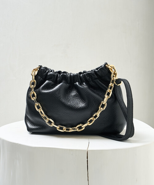 【新品タグ付き】本日限定価格　AULENTTI チェーンバッグ　黒 AULENTTI × FREAK'S STORE/オウレンティ 別注 2WAY チェーン