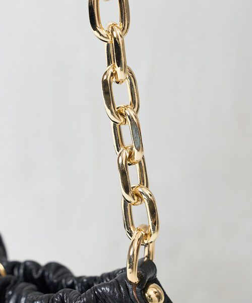 【未使用級】オウレンティ　ゴールドチェーン 2WAY ショルダーバッグ　レザー セール】AULENTTI × FREAK'S STORE/オウレンティ 別注 2WAY チェーン