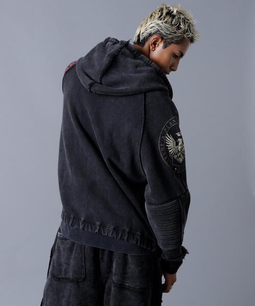 ダンケシェーン　ブラック　パッチワーク　パーカー　LHP ダンケシェーン ブラック パッチワーク パーカー LHP - メルカリ