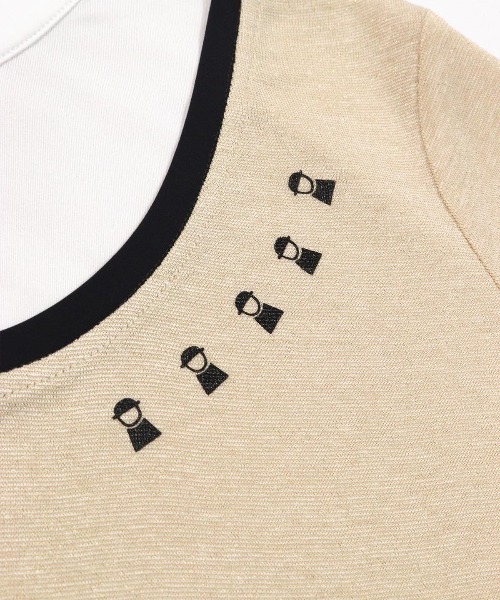 Picone CLUB(ピッコーネクラブ)の「レイヤード風プルオーバー(Tシャツ/カットソー・レディース・ベージュ/ブラック/ライトブルー/ライトグレー・L/M/S)」の13枚目の写真